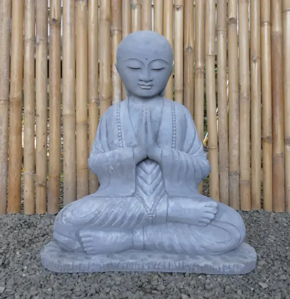 Product image 5 of the product “Lokesh - Seated Monk no hair, 64 cm H | cast stone ”